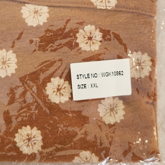 Market & Spruce Linen Blend Brown and Cream Floral Tank Size XXL - Picture 11 of 11